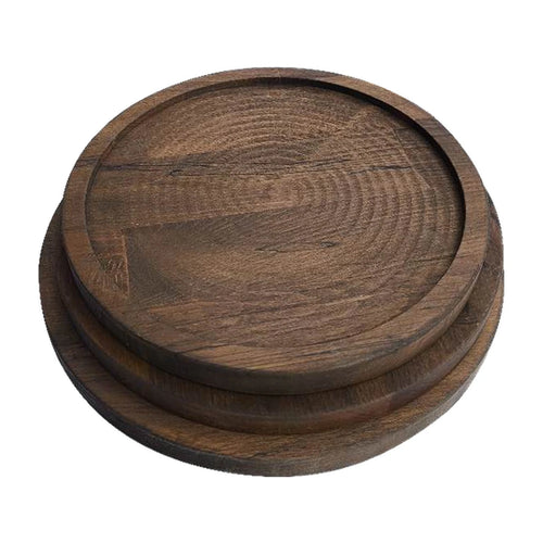 25mm Iroko Masif Klasik Çukur Pizza Tahtası