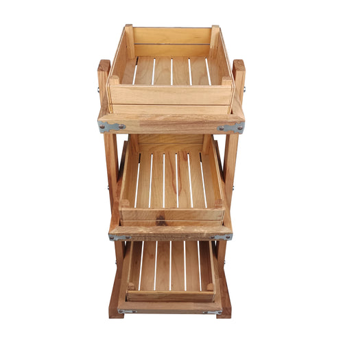 3 Katlı 3 Sepetli Ekmek Meyve Standı 37 x 35 x 85 cm