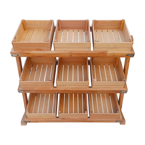 3 Katlı 9 Sepetli Ekmek Meyve Standı 93 x 35 x 85 cm