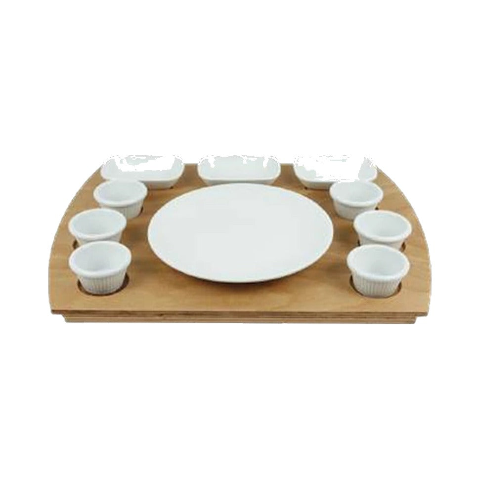 10 Parça Kahvaltı Sunum Tepsisi 47 x 36 x 2.2 cm · TERRAWS-KHL47361K
