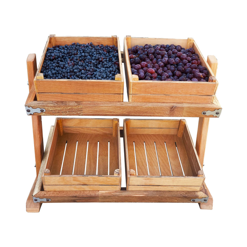 2 Katlı 4 Sepetli Ekmek Meyve Standı 65 x 35 x 55 cm