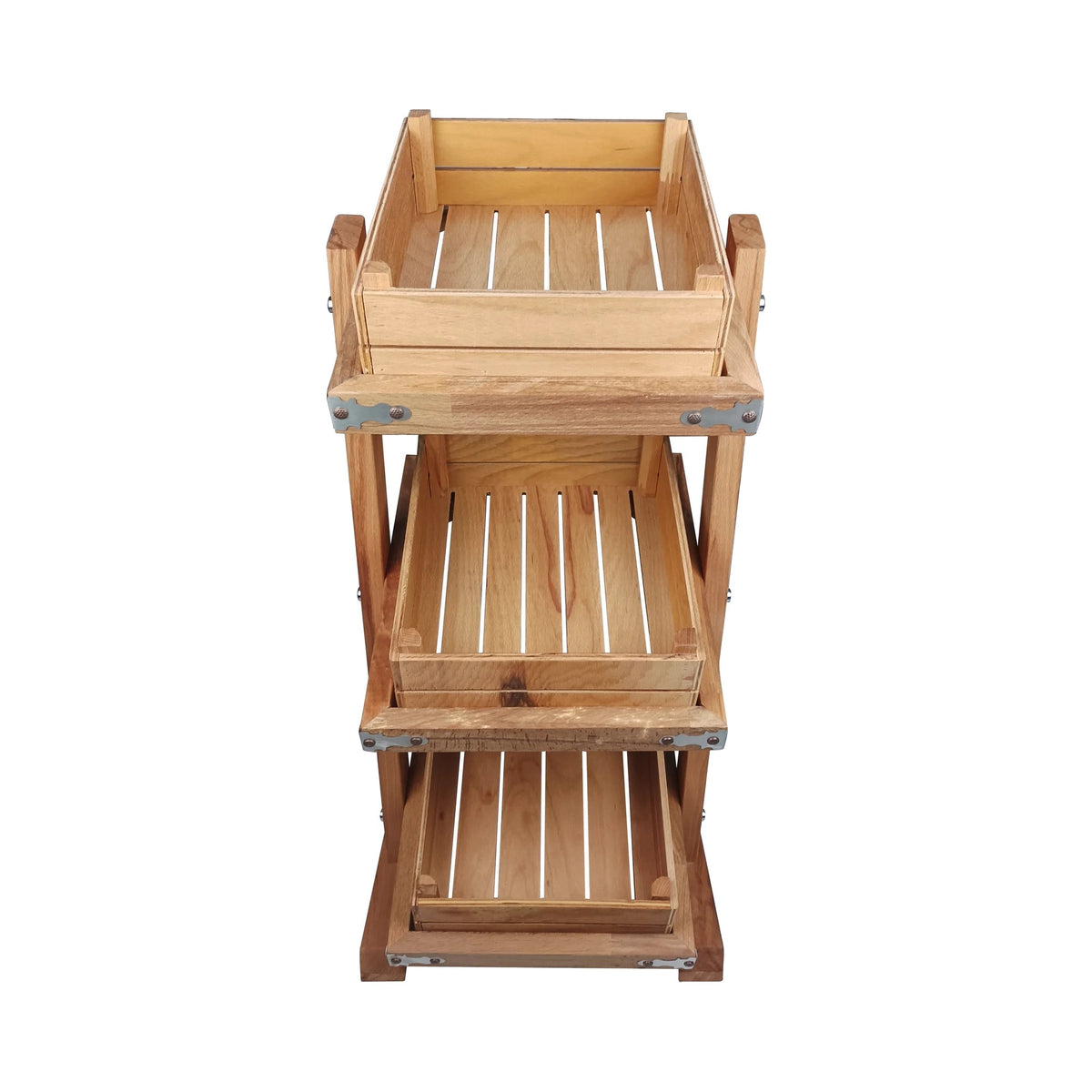 3 Katlı 3 Sepetli Ekmek Meyve Standı 37 x 35 x 85 cm