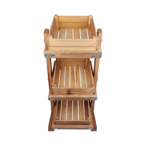 3 Katlı 3 Sepetli Ekmek Meyve Standı 37 x 35 x 85 cm