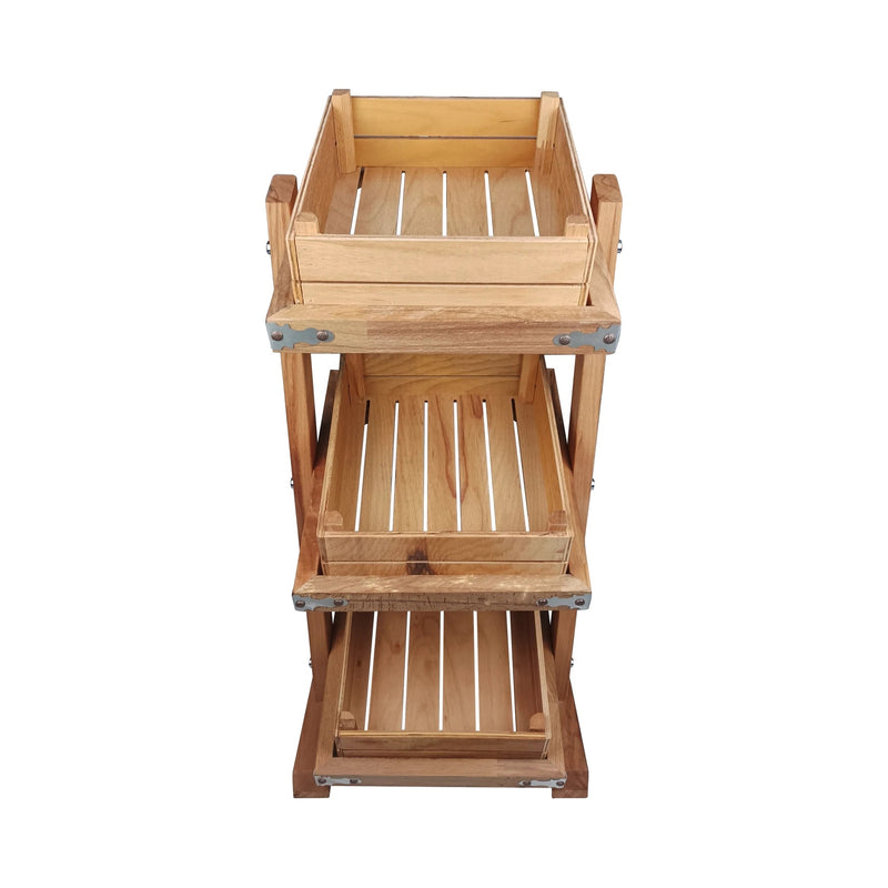 3 Katlı 3 Sepetli Ekmek Meyve Standı 37 x 35 x 85 cm