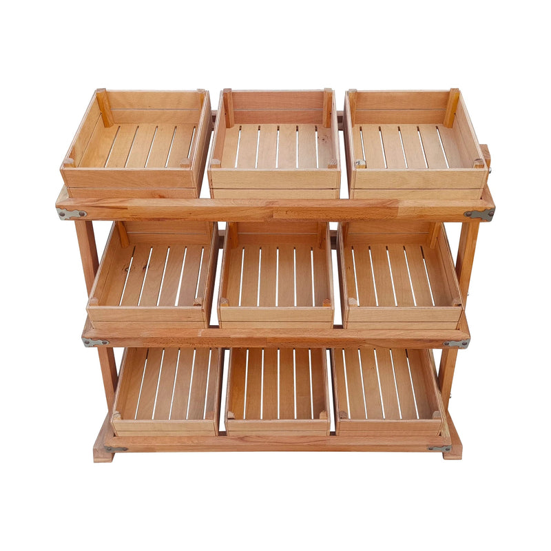 3 Katlı 9 Sepetli Ekmek Meyve Standı 93 x 35 x 85 cm