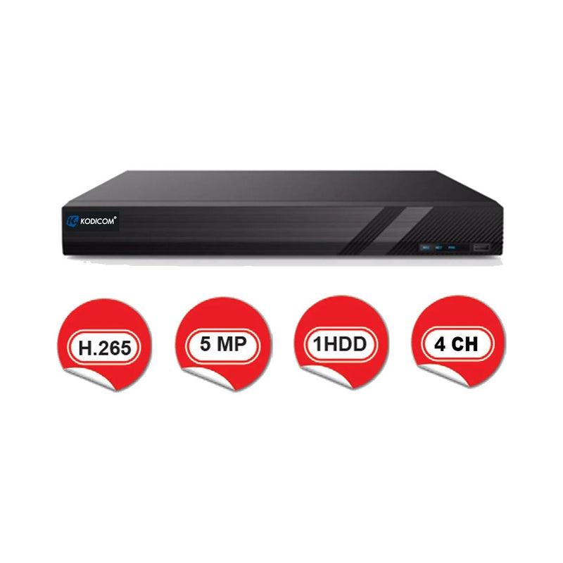 Kodicom 2104TS-HC 4 Kanal 5MP XVR Kayıt Cihazı