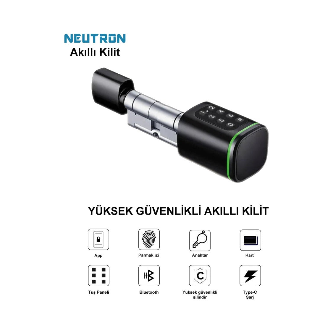 Neutron NTL-SC-02FKP – Akıllı Kapı Kilidi
