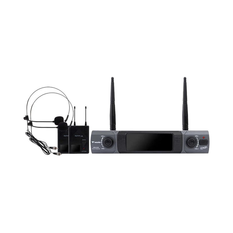 Westa WM-202T 1 Receiver+ 2 Lavalier(Yaka) Mikrofon